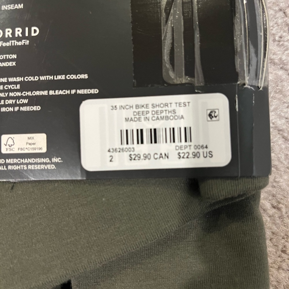 Torrid Size 2 Premium 3.5 Inch Bike Shorts - Olive Green - Picture 7 of 7